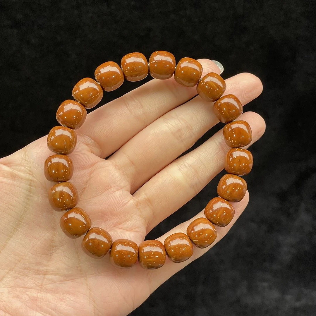 【双11特惠】G55233-紫金鼠黄金甲实心手串-多样性发其一-11mm