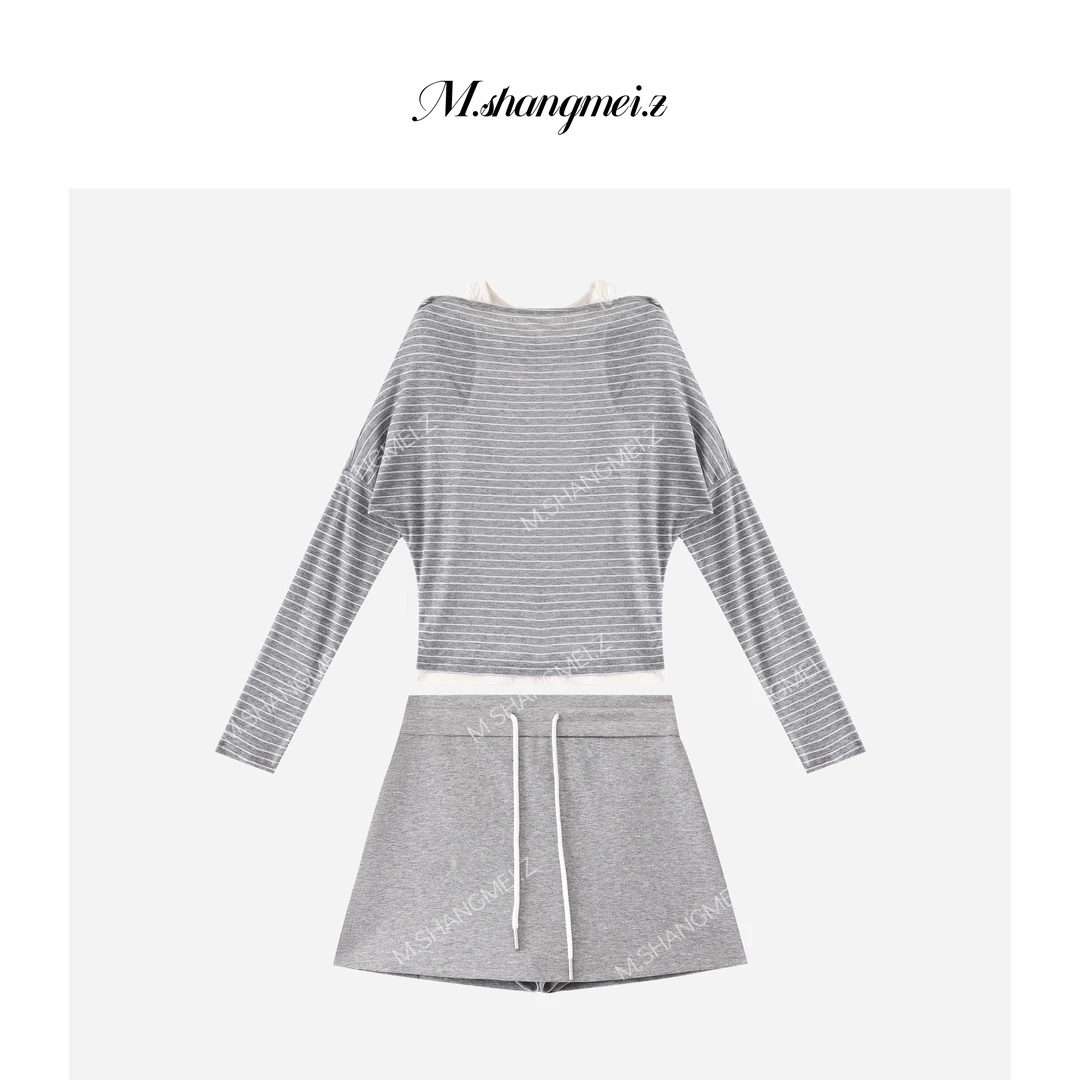 M.SHANGMEI.Z/沐熙【三明治】美大哥针织舒适随性三件套套装X072846