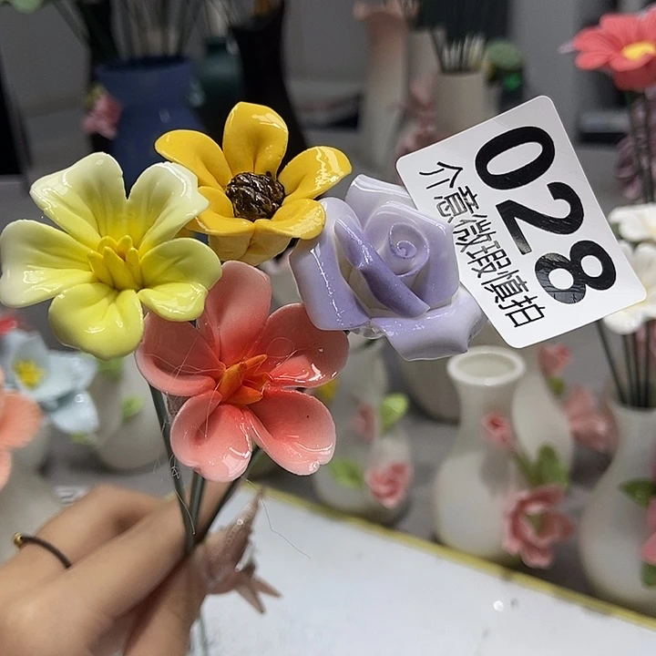陶瓷纯手工捏花设计