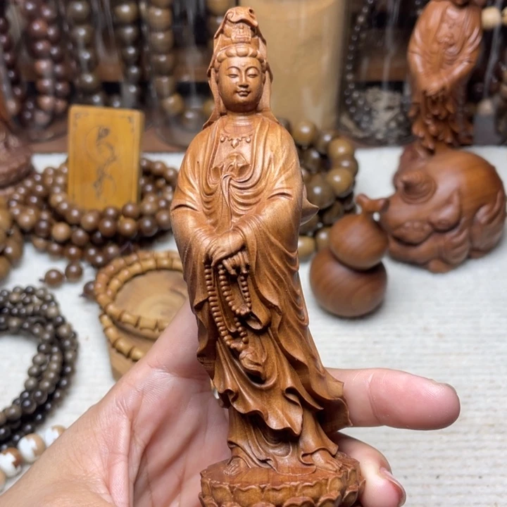 檀香木把件印度老山檀香观音