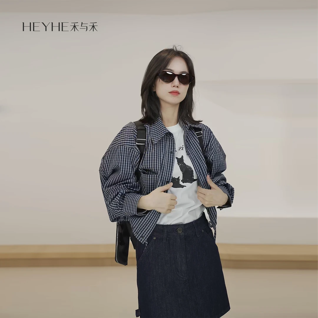 小禾【恋曲】韩系法式气质短款百搭宽松长袖衬衫25FX330