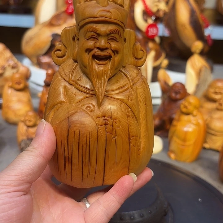 柏木太行崖柏财神爷