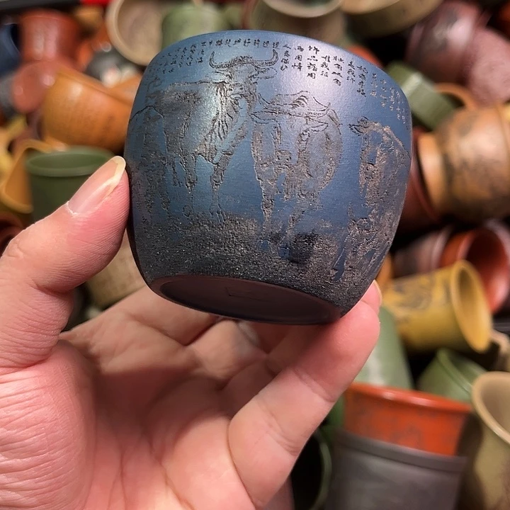 紫砂茶杯全手工紫砂主人杯