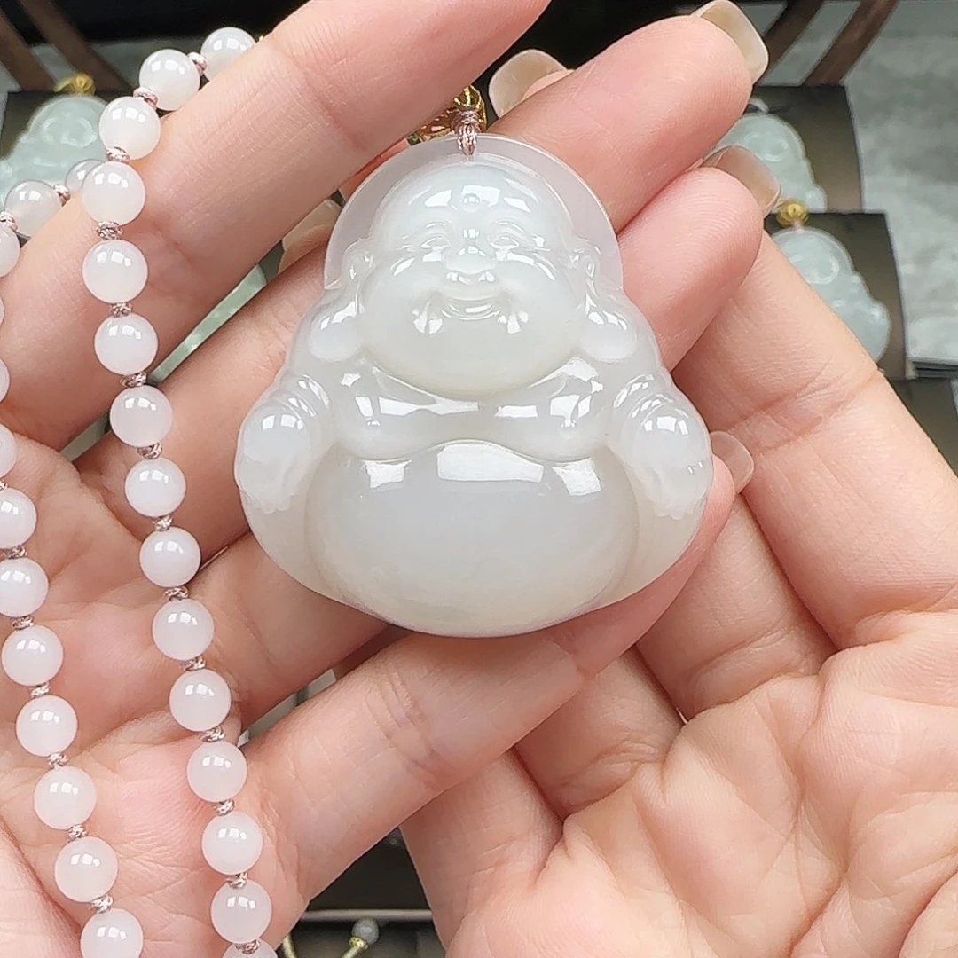 吊坠(赠链)18K金镶嵌和田玉
