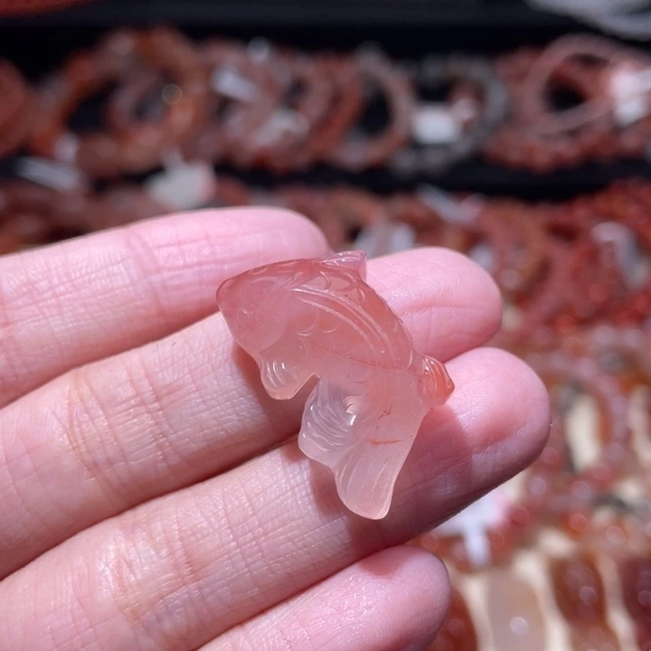 南红玛瑙冰飘配饰锦鲤未镶嵌2073