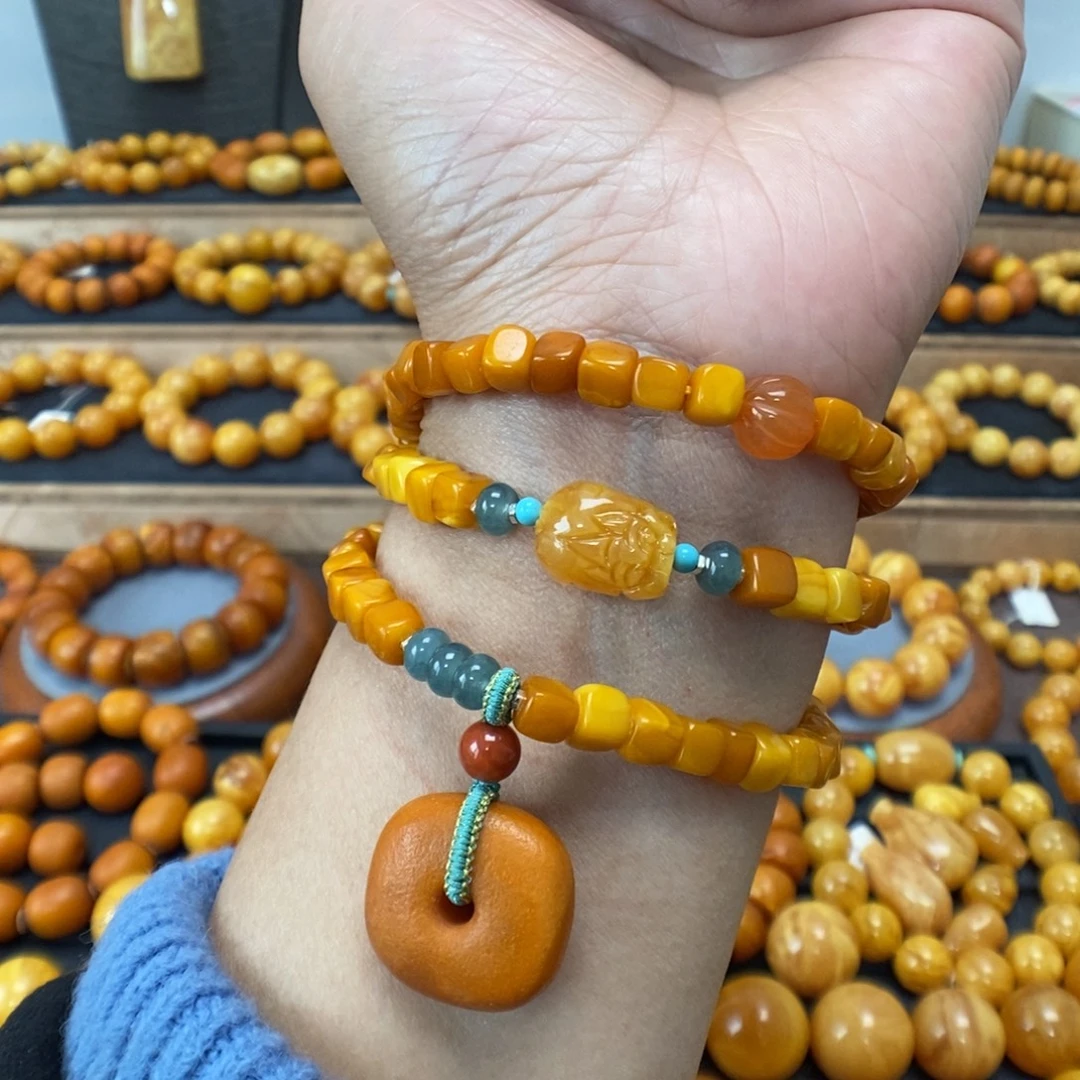 蜜蜡未镶嵌手串蜜蜡