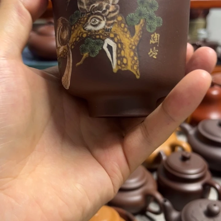 紫砂茶杯手工紫砂杯