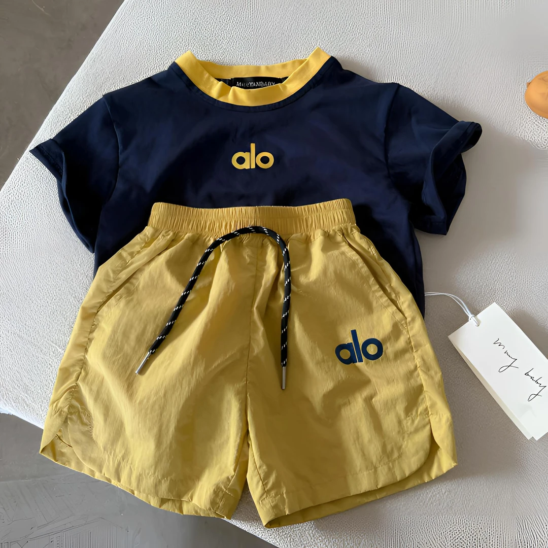 儿童短裤套装男童夏装薄款日韩潮牌百搭帅气小男孩休闲运动两件套