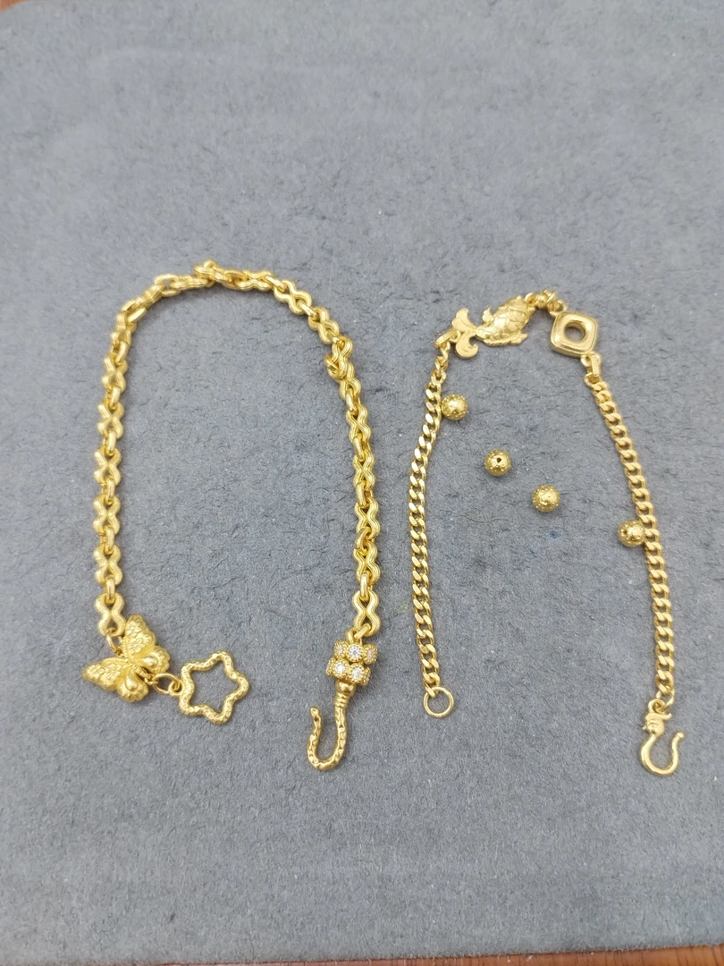 足金饰品手链改款 紫铃