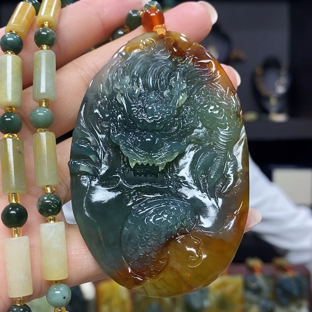 未镶嵌岫玉挂件吊坠项链