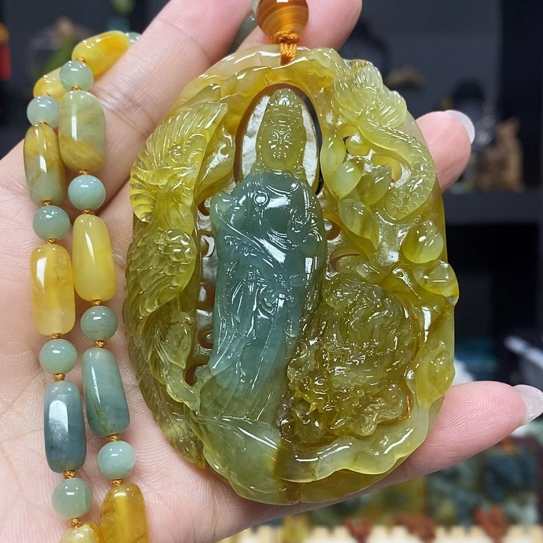 未镶嵌岫玉挂件吊坠项链