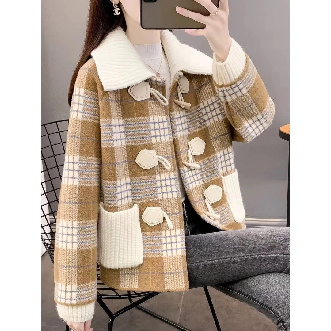 B661-B670毛衣网红洋气时尚宽松加绒加厚秋冬套头针织百搭女士