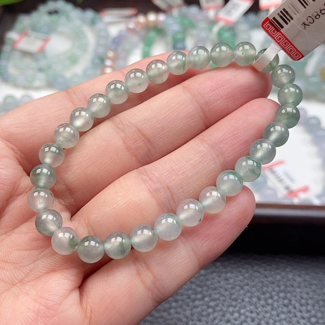 翡翠未镶嵌手链卡6.5
