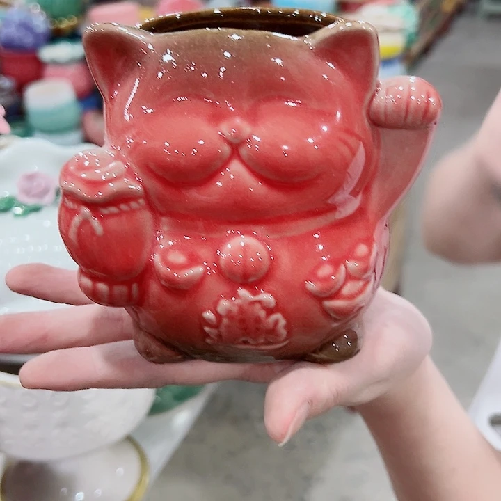 有孔.凑满10元发货多肉陶瓷花盆！