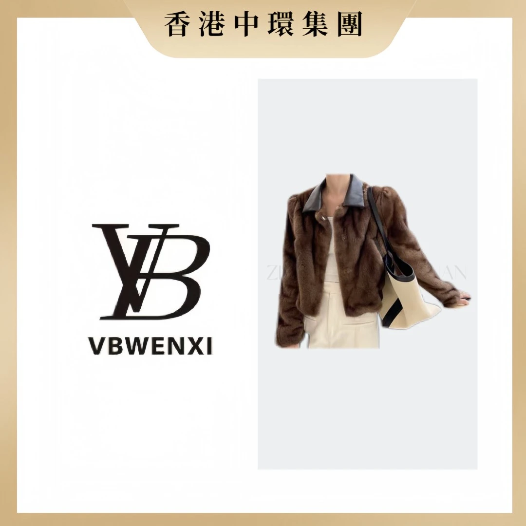 2025轻奢中古水貂毛短款外套女狐狸仿皮草夹克方领显瘦短款皮草