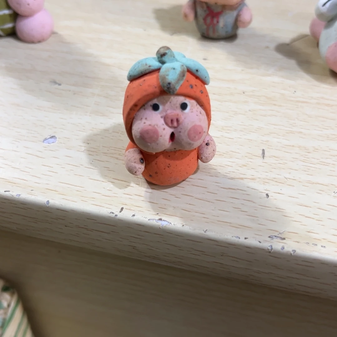 泥塑古镇炻陶花盆