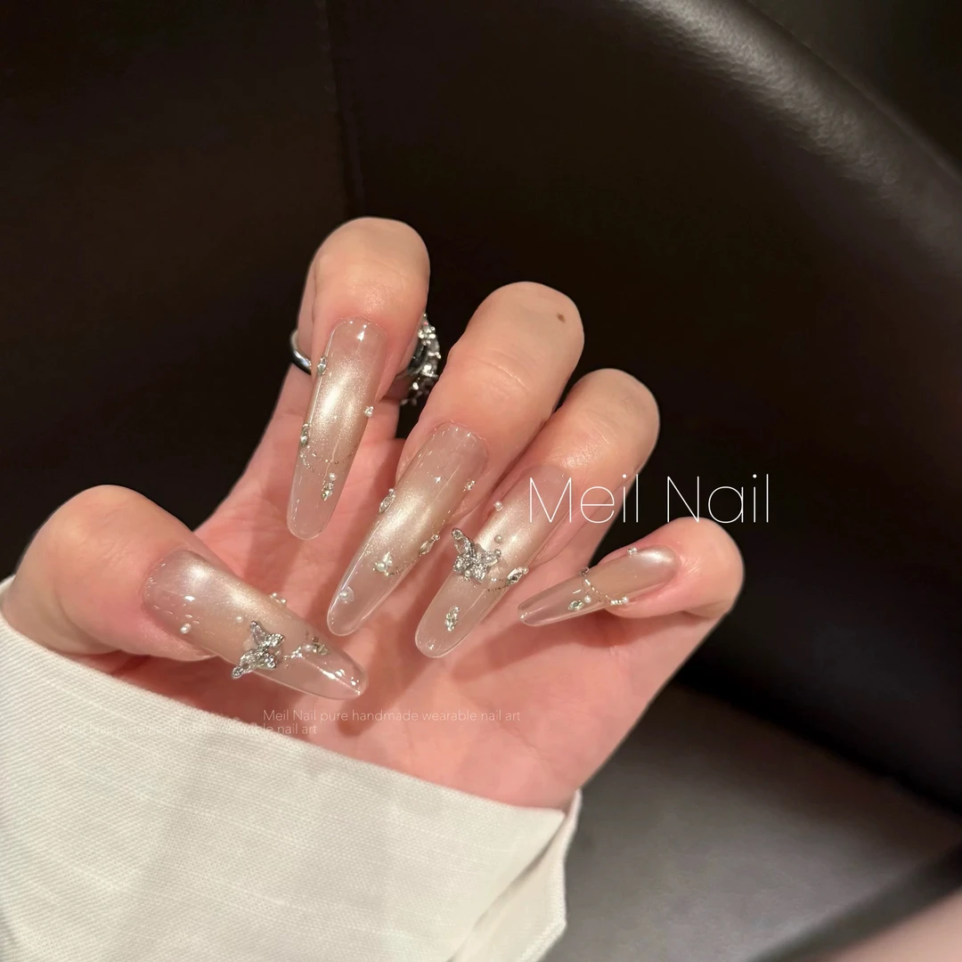 「水光泡泡」Meil Nail 纯手工穿戴甲可拆卸