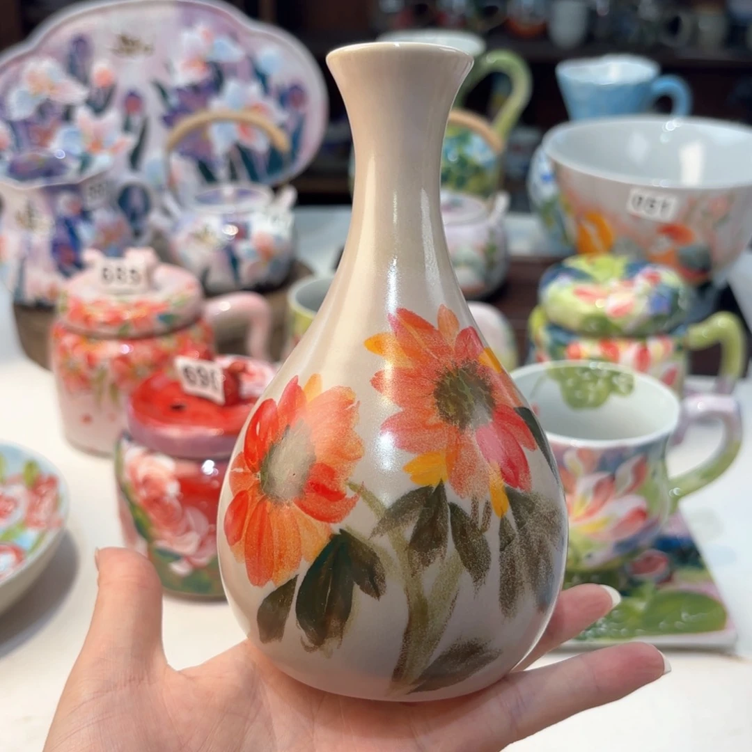 景德镇手绘高温釉下彩陶瓷茶具