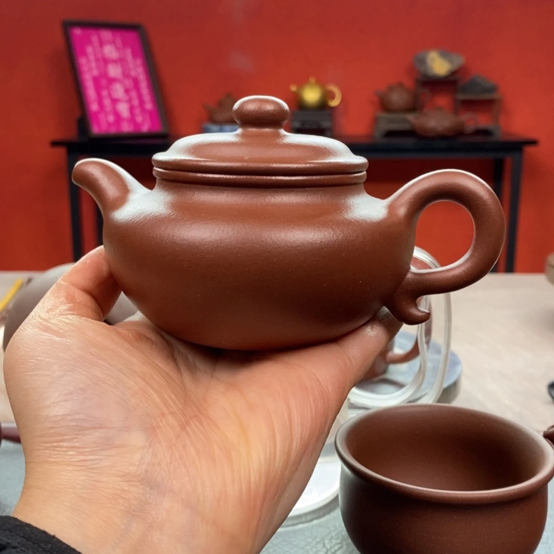 茶壶紫砂底槽清仿古240cc全手➕底槽清杯子