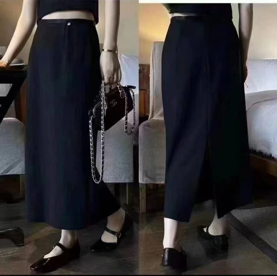 6801 女士纯色百搭休闲半身裙 F158