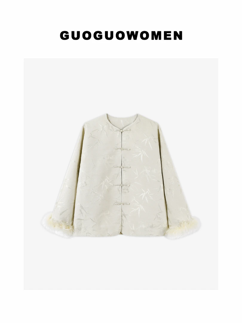 【果果家优选】新中式古风外套2024秋季女通勤气质提花复古外套