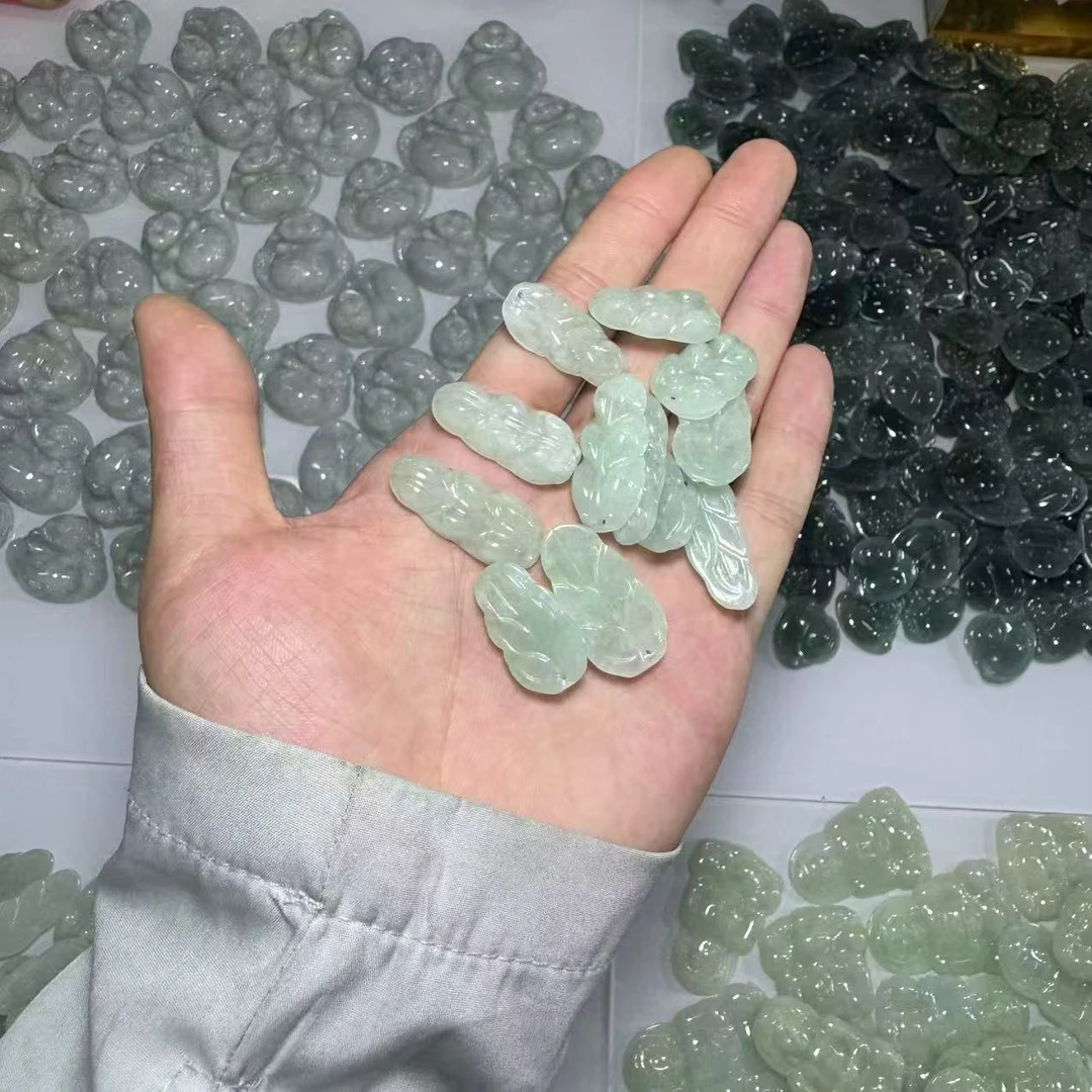 天然a货翡翠树叶吊坠-b916—多样性发一件