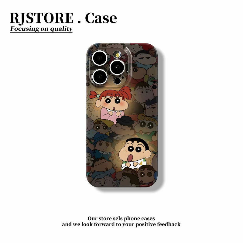 GGBond人群发光小新妮妮适用iPhone16菲林手机壳华为vivo小米oppo