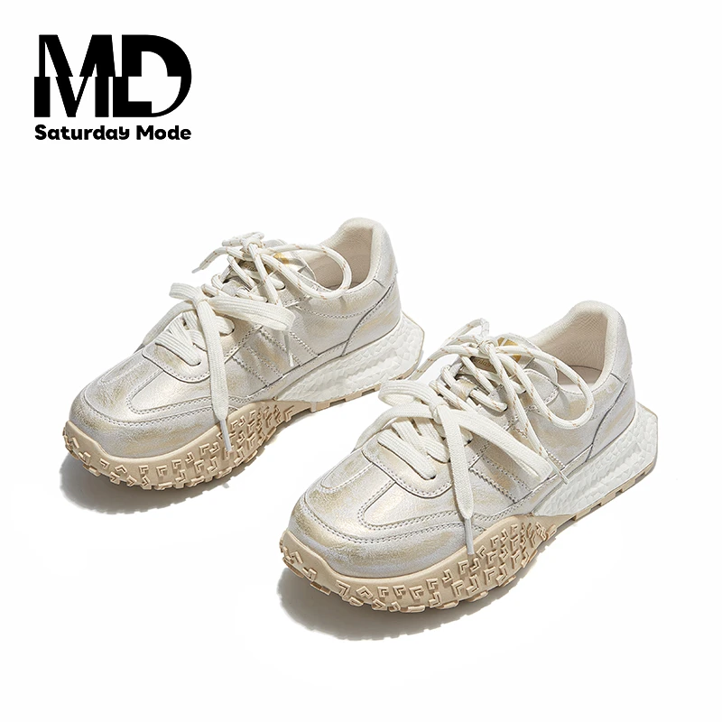 SATURDAYMODE鞋业2025新款阿甘鞋女厚底舒适休闲德训H45