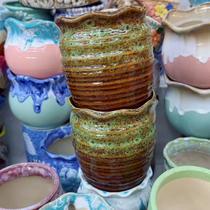 有孔，满10元发货多肉陶瓷花盆