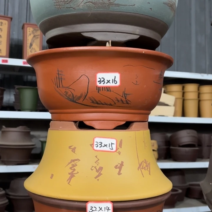 紫砂花盆100-4。