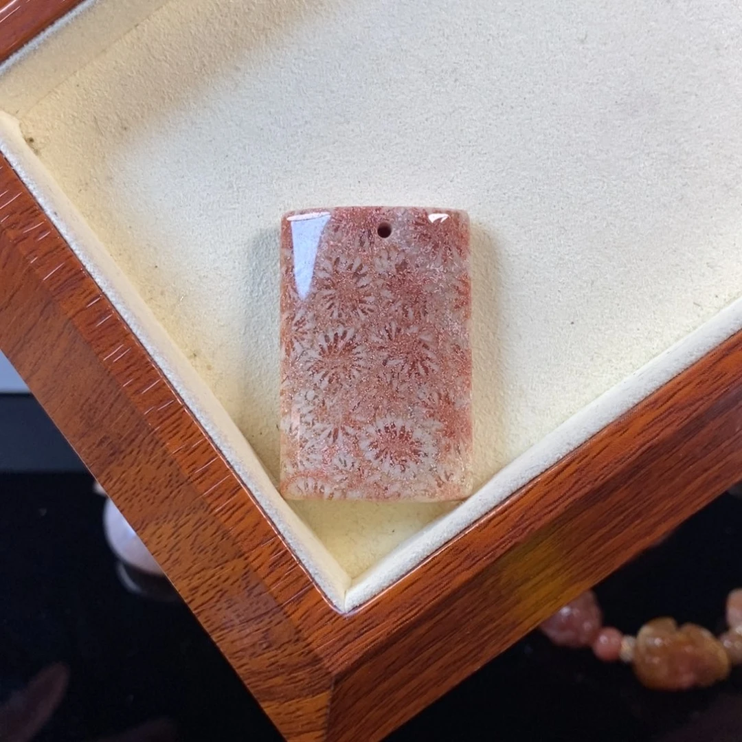 硅化珊瑚（珊瑚玉）未镶嵌颈饰30