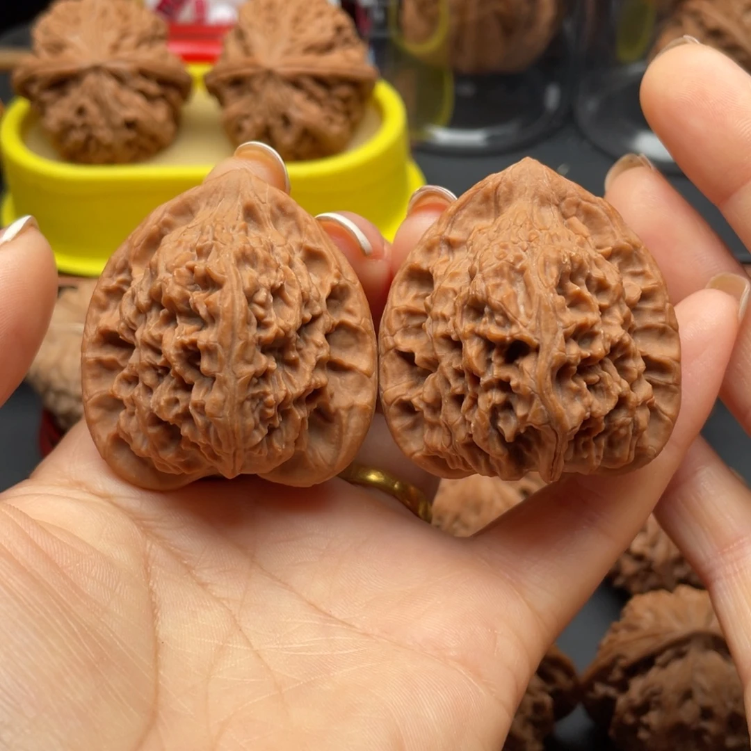 把件文玩核桃42原装红狮子全品