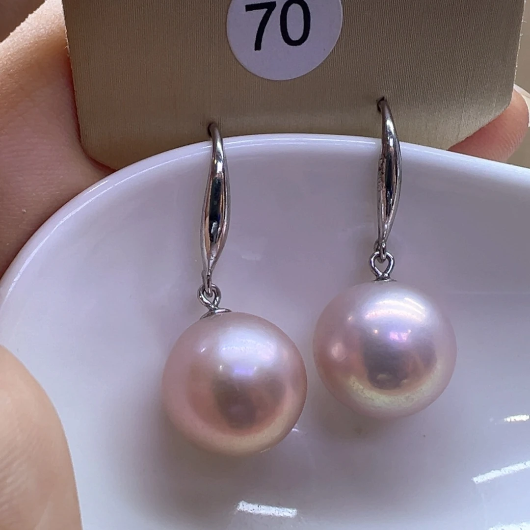 银S925镶嵌淡水珍珠耳饰