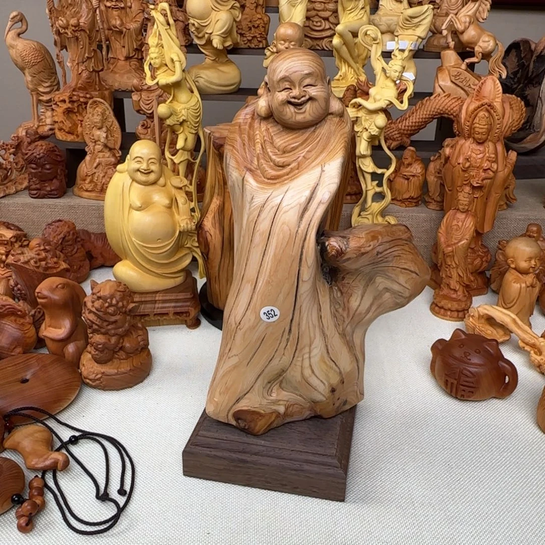 柏木（崖柏）小木匠艺雕一物一拍