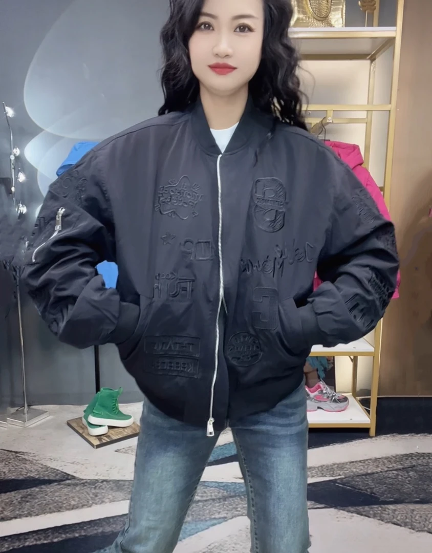 奇奇家潮派大码春夏款宽松韩版休闲重工刺绣开衫外套