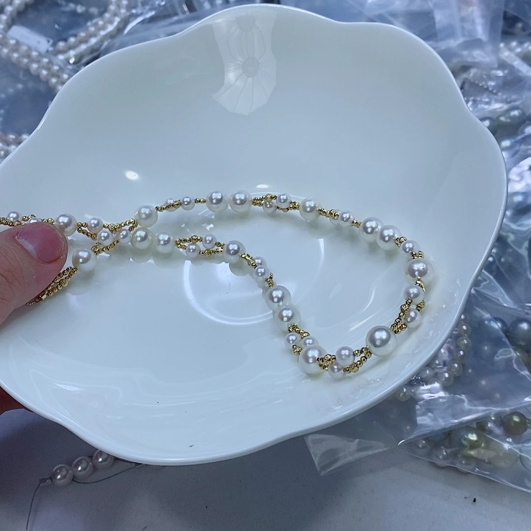 海水珍珠颈饰18K金镶嵌