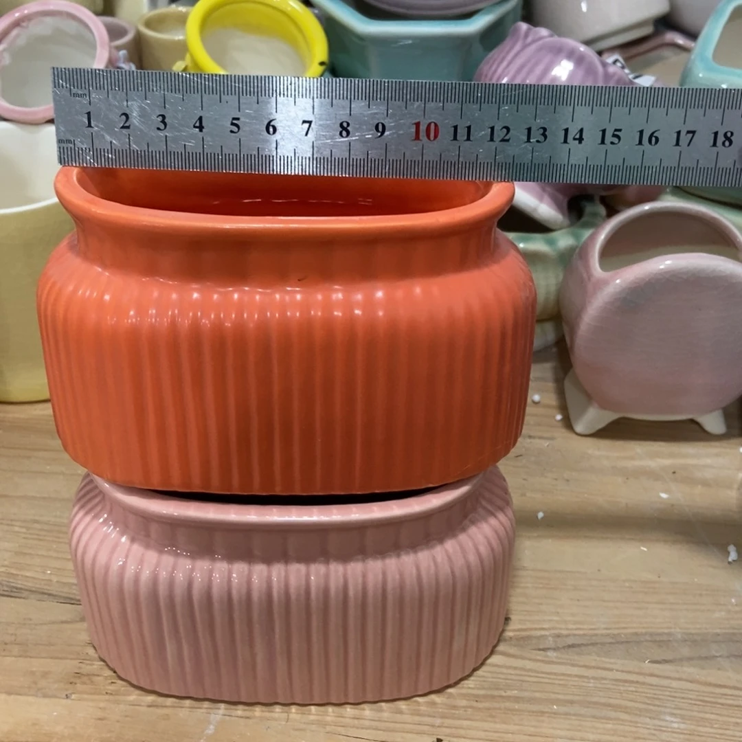红陶高温陶瓷花盆