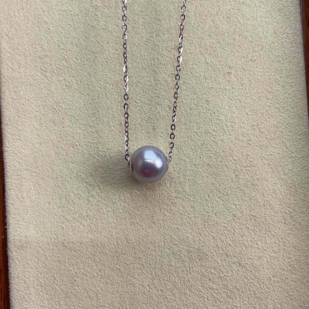 海水珍珠18K金镶嵌吊坠(赠链)