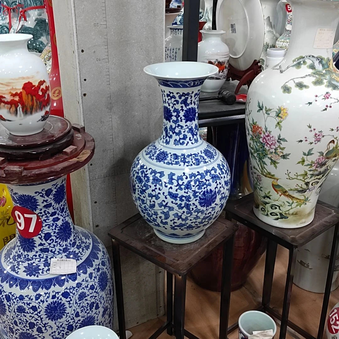 瓶玲*景德镇陶瓷台面花瓶一个