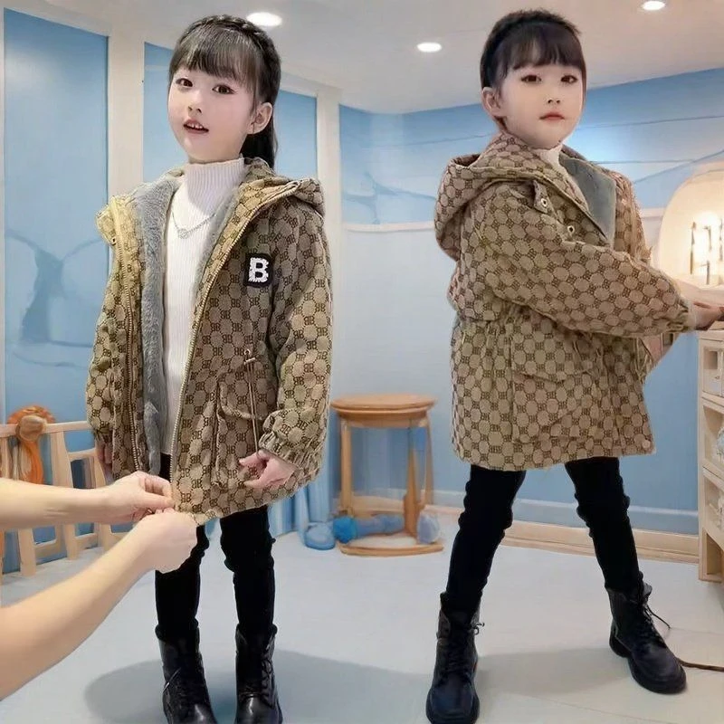 巴拉巴拉男孩女孩女童秋冬款外套2025新款中大童儿童冲锋衣加绒加