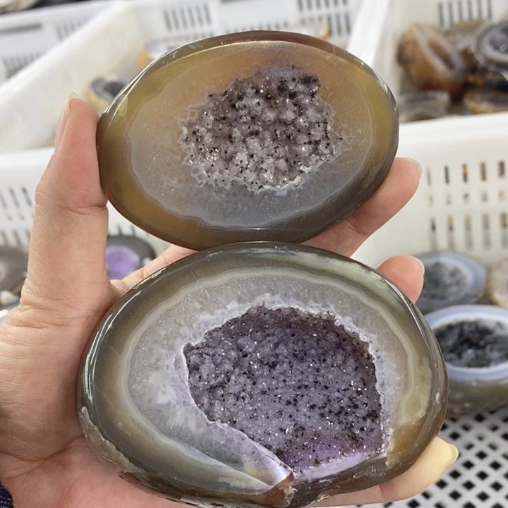 未镶嵌珠宝半成品紫晶紫晶盆