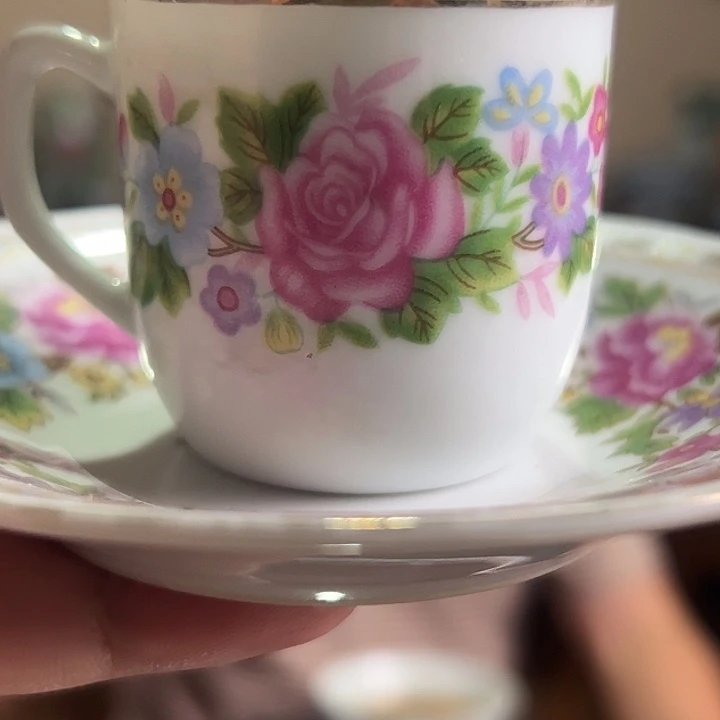 摆件景德镇五六七厂物杯蝶一套