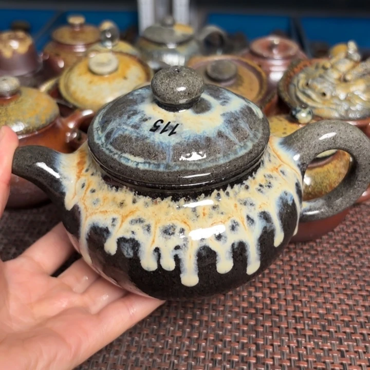 茶杯紫砂强*风大仿古壶