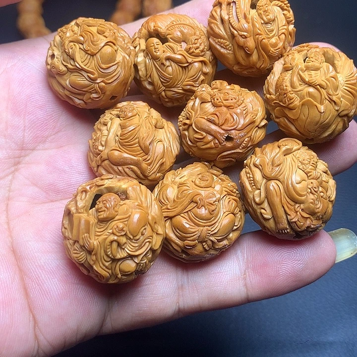 手串/手链橄榄核镂空瑞兽十八罗汉