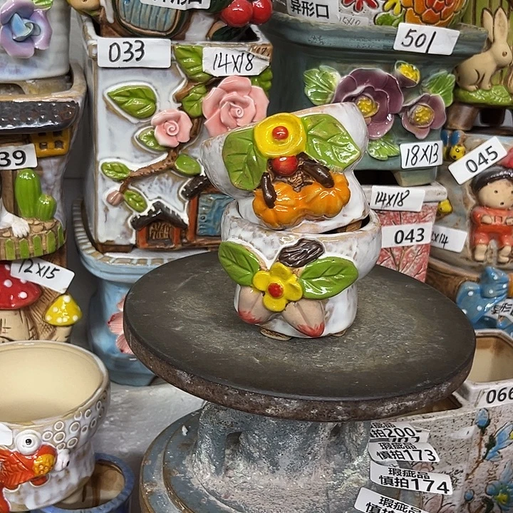 粗陶材质多肉花盆