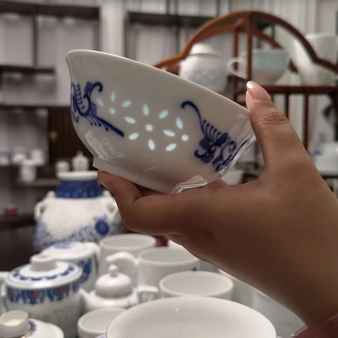 瓷蝴蝶5寸饭碗一个