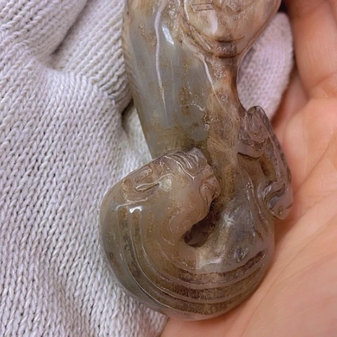 和田玉（白玉）挂件未镶嵌董*会