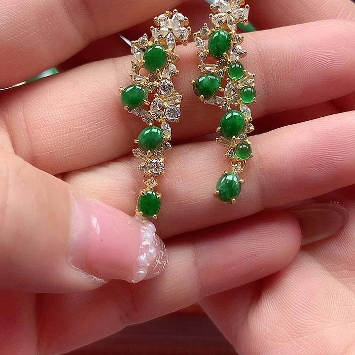 翡翠银S925镶嵌颈饰翡翠