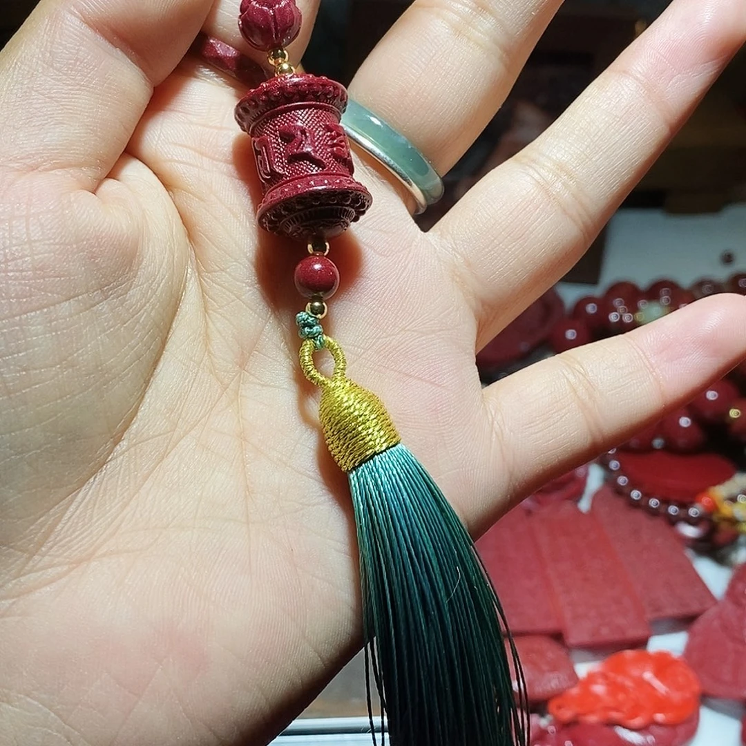 天然辰砂朱砂钥匙扣