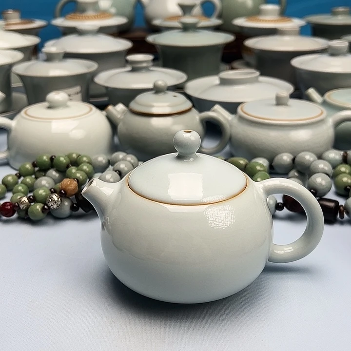 杯月白釉西施壶原矿原釉原产地